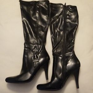 Black stiletto boots